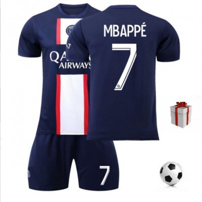 Форма футбольна дитяча Mbappe (Мбапе) 7 PSG 2023, 28 розмір, 14 років, 150-155 см, темно-синій-червоний колір + м'яч подарунок