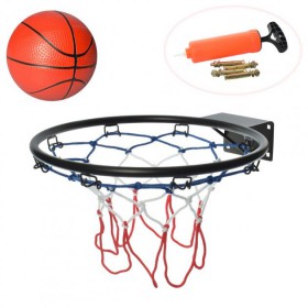 Дитяче баскетбольне кільце(метал) з м'ячем і насосом M 5965