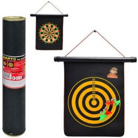 Дартс MS 0098 9', магнітний, 6 дротиків, розмір поля 34,5-25см, в тубусі