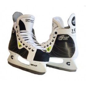 Ковзани GRAF Super 105 дорослі, Розмір 39, чорний\білий, G105-39