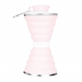 Чашка MORO складна силіконова рожева 500мл M-2951P