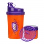 Шейкер для спортивного харчування Now Foods Sports Shaker 2 in 1 (700 ml) помаранчевий