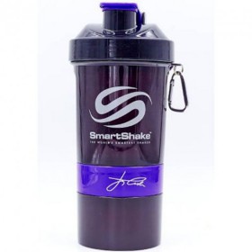 Шейкер 3-х камерний для спортивного харчування FitGo 600 мл, код: 6020027
