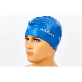 Шапочка для плавания MadWave SOLID SOFT M056502 синий