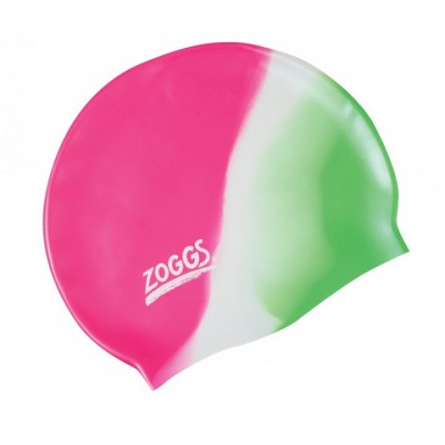 Шапочка для плавання Zoggs Silicone Junior Cap Multi Colour універсальний Pink/White/Green (306634)