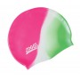 Шапочка для плавання Zoggs Silicone Junior Cap Multi Colour універсальний Pink/White/Green (306634)