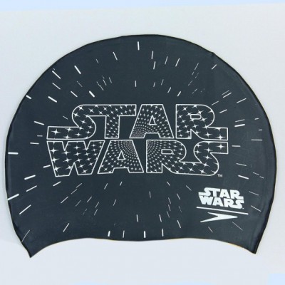 Шапочка для плавання дитяча SPEEDO JUNIOR SLOGAN PRINT Star Wars чорний-білий 808386C353