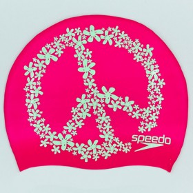 Шапочка для плавання SPEEDO SLOGAN PRINT (силікон, рожевий-м'ятний)