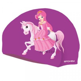 Шапочка для плавання дитяча Spokey Stylo (839245), бузкова з принцесою