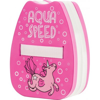 Дошка для плавання Aqua Speed з нагрудним ременем Kiddie Back Float 22 х 18 х 8 см 6898 Рожева (187-octopus)