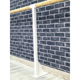 Верстат балетний з кріпленням в підлогу білий 2000 мм