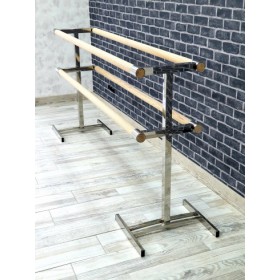 Балетний станок переносний двосторонній опори нержавіюча сталь 2000мм