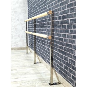 Станок балетний з кріпленням в підлогу опори нержавіюча сталь 2000 мм