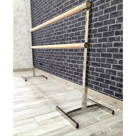 Станок балетний переносний посилений опори нержавіюча сталь 1500мм.