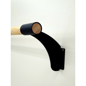 Станок балетний стіновий люкс чорний 2000 мм