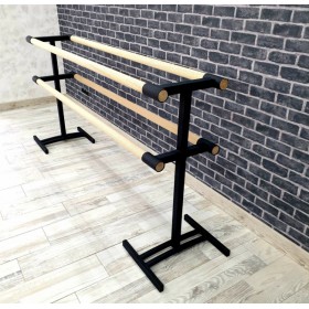 Верстат балетний переносний двосторонній чорний оксамит 2500 мм