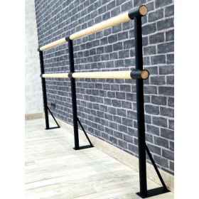 Станок балетний з кріпленням в підлогу чорний 2000 мм