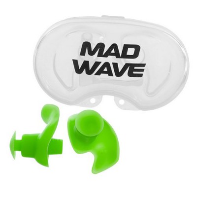 Беруши для плавания в футляре ERGO M071201 Mad Wave Зеленый (60444076)