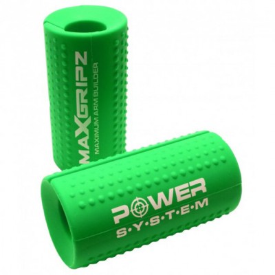 Расширители грифа Power System Max Gripz PS-4056 M 10х5 см (расширитель хвата) 2 шт Green