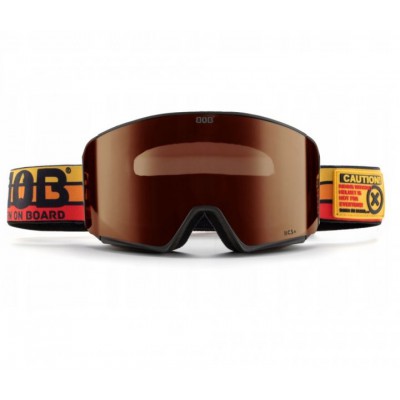 Маска гірськолижна BOB Caution! S3 Black/Brown Lens(GOG-026)