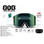 Маска гірськолижна BOB Life S3 White/Green Lens GOG-023-T