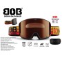 Маска гірськолижна BOB Caution! S3 Black/Brown Lens GOG-026-T