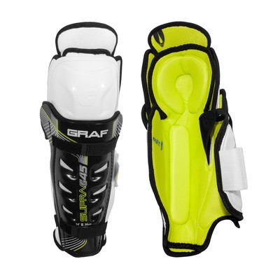 Щитки GRAF Supra G-45 дорослі, Розмір 17', білий\чорний, G45SHIN-SR-17
