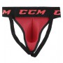 Черепашка CCM Pro Jock Strap SR доросла, Strap, чорний/червоний, JOCK-STRAP