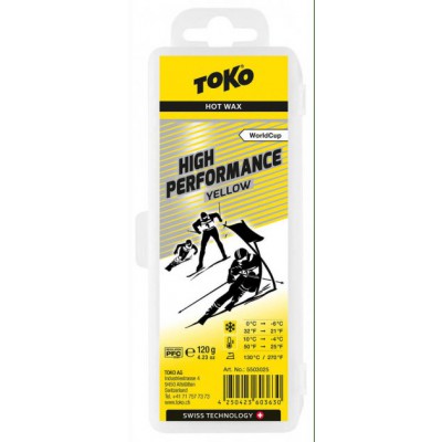 Парафін з високим вмістом фтору Toko, High Performance yellow 120 g