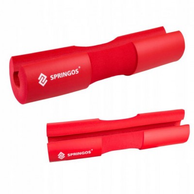 Накладка (бампер) на гриф Springos Barbell Red Pad, код: FA0206