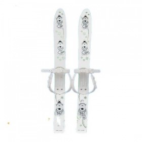 Лыжи GTM (70 см) белые, с рисунком мишками