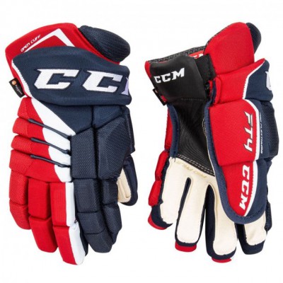 Краги CCM Jetspeed FT4 SR дорослі, Розмір 13, синій/червоний/білий, FT4-SR-NRW-13