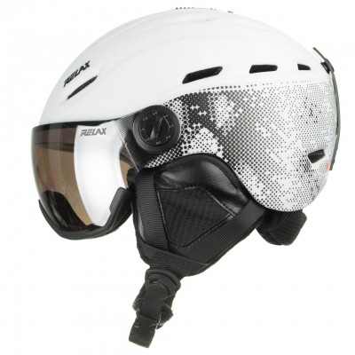 Шолом гірськолижний Relax Prevail Visor M White-Black (SKL35-239123)