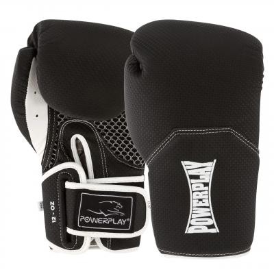 Боксерские перчатки PowerPlay 3011 14oz Black/White (PP_3011_14oz_Bl/White)