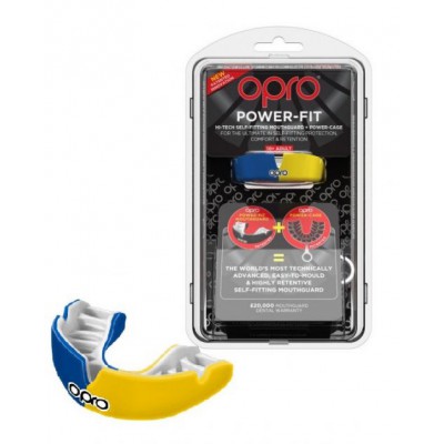 Капа OPRO Power-Fit Hi-Tech Self-Fitting Blue/Yellow (art002293007)