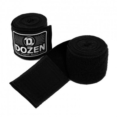 Боксерські бинти полуэластичные Dozen Monochrome Semi-elastic Hand Wraps Black 2,75 м