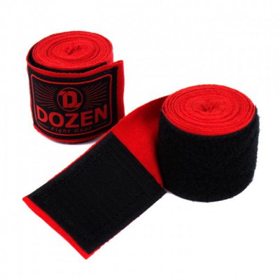 Боксерські бинти полуэластичные Dozen Monochrome Semi-elastic Hand Wraps Total Red 3,75 м