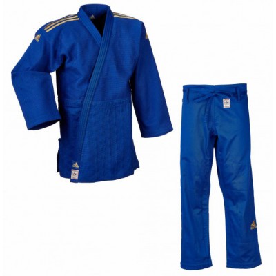 Кімоно для дзюдо Champion II з ліцензією IJF Slim Fit ADIDAS J-IJFB-SMU синій/золоті смуги розмір 175