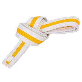 Пояс для кімоно BO-7260 FDSO 1-2 Біло-жовтий (37508028)