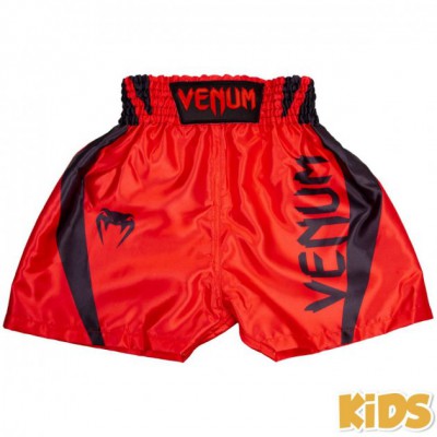 Дитячі шорти для боксу Venum Elite Boxing Shorts Red Black (VENUM-03566-207-YS (8-9))