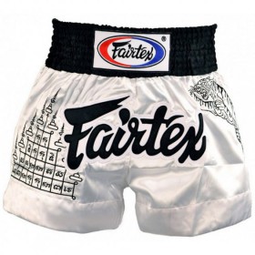 Шорти для тайського боксу Fairtex Superstition White Muaythai Shorts (BS0637-XXL)