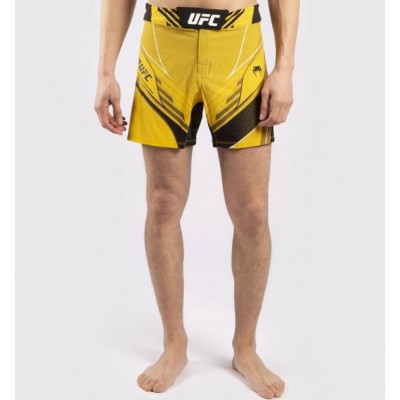 Легкі шорти для ММА Venum Authentic UFC FightNight Short Fit Pro Line Yellow (VNMUFC-00061-006-L)