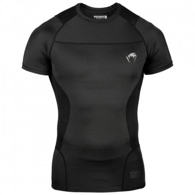 Рашгард Venum G-Fit Short Sleeves Rashguards Black Black (VENUM-03792-001-L)