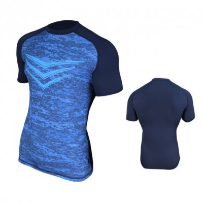 Чоловіча спортивна футболка RASHGUARD SMITE Blue блакитна M (29480)