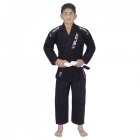 Кімоно дитяче для Бразильського Джиу Джитсу Elite Sports Ultralight Чорне (C3)