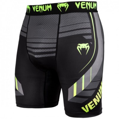 Компресійні шорти Venum Technical 2.0 Compression Shorts Black Yellow (VENUM-03442-111-S-S)