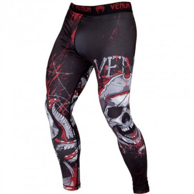 Компресійні штани Venum Pirate 3.0 Spats Black Red (VENUM-03251-100-XL)