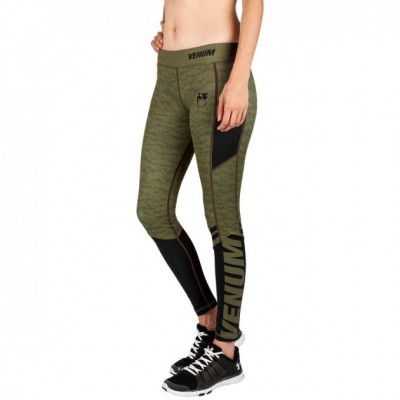 Жіночі легінси Venum Power 2.0 Leggings Khaki Black (VENUM-03749-200-M)