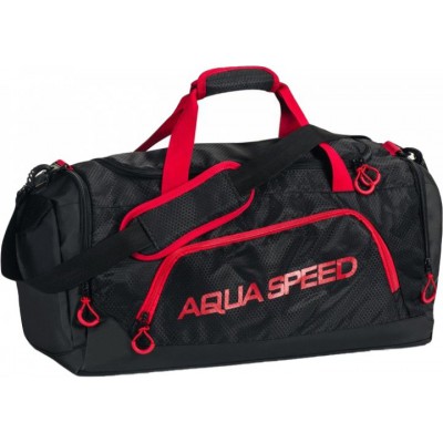 Сумка спортивна Aquaspeed DUFFEL BAG Чорно-червона 55x26x30cм 141-31