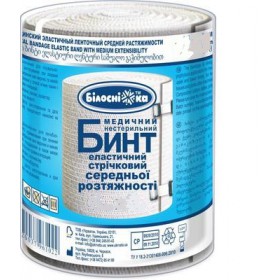 Бинт еластичний середньої розтяжності Білосніжка 8смх2м